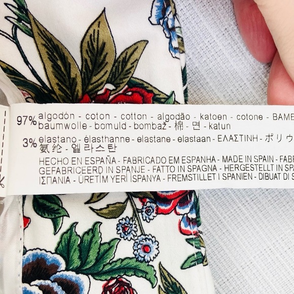 Zara • Women's Mid-rise Floral Printed Pants Size 6 - Picture 8 of 11